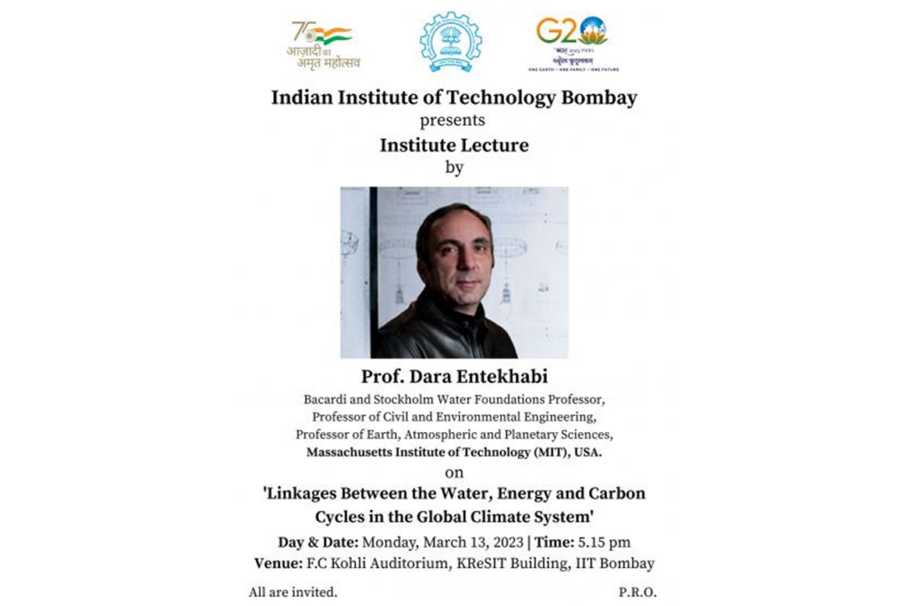 Lecture on “Linkages Between the Water, Energy and Carbon Cycles in the Global Climate System”