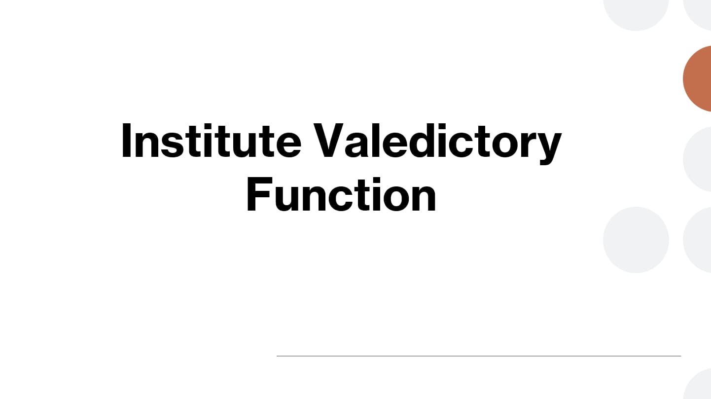 Institute Valedictory Function